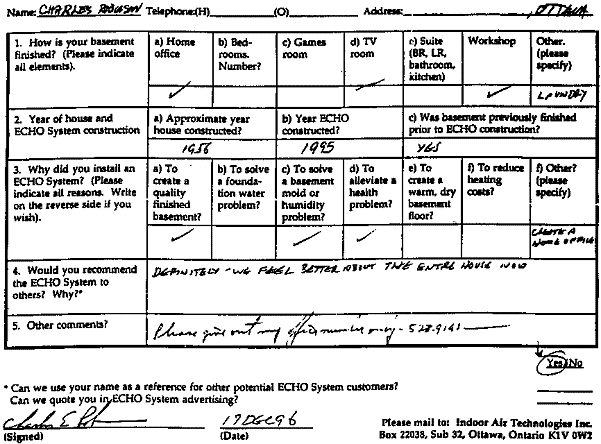 Testimonial - Charles Robinson